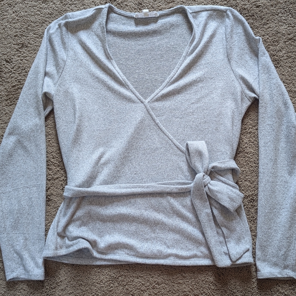 Women's faux wrap sweater